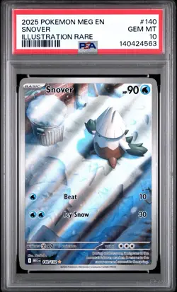 2025 Pokemon Snover Illustration Rare Meg En-mega Evolution 140/132 PSA 10 GEM - Image 1