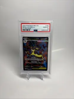 2025 Pokemon Mega Evolution Lucario ex Ultra Rare #160 PSA 10 Gem Mint - Image 1