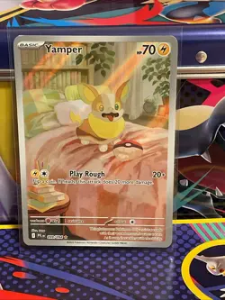 Yamper 99/94 - Phantasmal Flames Illustration Rare Pokemon TCG - NM - Image 1