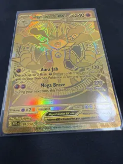 Pokemon Mega Evolution Lucario EX Gold 188/132!!! Pack To Sleeve!!! - Image 2