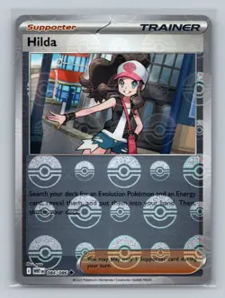 Pokemon TCG Hilda Poke Ball Holo White Flare - Image 1