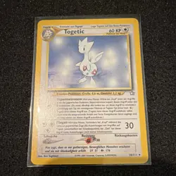 Pokemon Togetic 16/111 Neo Genesis Holo Rare Stage 1 60HP German 2001 - Image 1