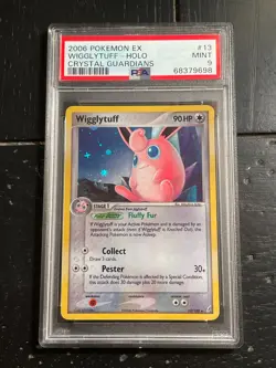 2006 Pokemon Ex Crystal Guardians Wigglytuff Holo 13/100 PSA 9 MINT - Image 1