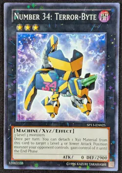 Number 34 Terror-Byte 1996 Starfoil Rare Holo Yugioh Card SP13-EN025 (NM) - Image 1