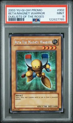 2003 YU-GI-OH! PROMO DUELISTS OF THE ROSES #002 BETA THE MAGNET WARRIOR PSA 9 - Image 1