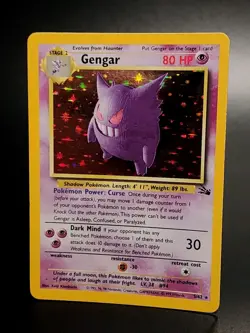 Gengar 5/62 MP -Vintage Rare Holo Pokemon Card- Fossil MP - Image 2