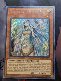 Maiden with Eyes of Blue LCKC-EN012 Secret Rare YuGiOh TCG Card Moderate Play - Image 1
