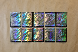 MTG LOTR SURGE FOIL Basic Map Land Set of 10 (NM/MINT) One of Each Artwork! - Image 1