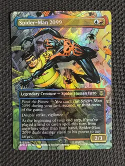Magic the Gathering Spider-Man 2099 Card Miguel O'Hara SDCC 2025 Foil - Image 1