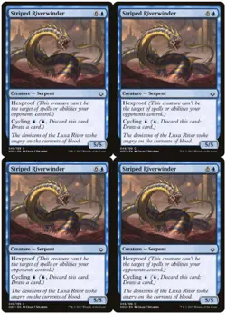 MTG Striped Riverwinder x4 Hour of Devastation Common NM/LP Playset - Image 1