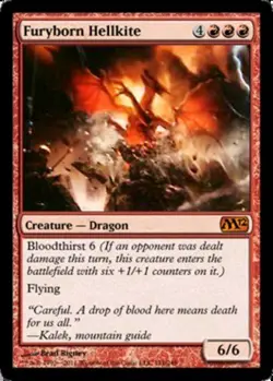 MTG Furyborn Hellkite, Magic 2012, Damaged, English - Image 1