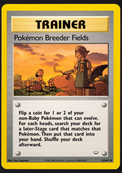 Pokemon Breeder Fields 62/64 Neo Revelation Pokemon TCG Card NM - Image 1