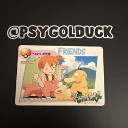 Japanese Pokemon Bandai Carddass Anime Collection #153 Misty and Psyduck - Image 1