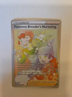 Pokemon Breeder's Nurturing (Secret) 195/189 Swsh03: Darkness Ablaze Holo - Image 1