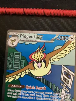 Pidgeot Ex 225/197 Special Illustration Rare Pokemon Obsidian Flames NM - Image 2