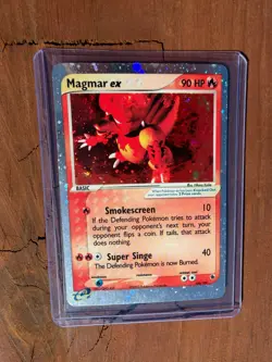 Pokemon TCG Magmar ex Holo Rare Card 100/109 EX Ruby & Sapphire 2003 90 HP - Image 1