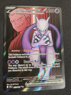 Pokemon TCG Team Rocket's Mewtwo ex 213/182 Destined Rivals Ultra Rare Holo NM - Image 1