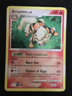 Pokemon TCG Arcanine Rising Rivals 1/111 Holo Rare HP100 English Card - Image 1