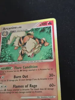 Pokemon TCG Arcanine Rising Rivals 1/111 Holo Rare HP100 English Card - Image 3
