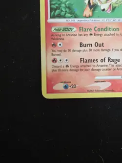 Pokemon TCG Arcanine Rising Rivals 1/111 Holo Rare HP100 English Card - Image 4