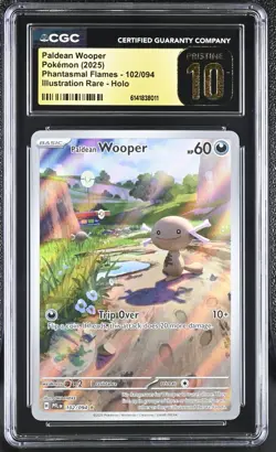 Pokemon Paldean Wooper 102/094 Phantasmal Flames - CGC 10 PRISTINE - Image 1
