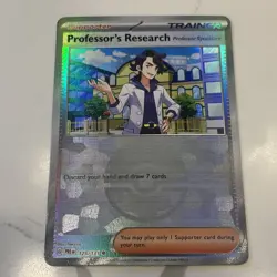 Professor's Research NM 125/131 Prismatic Evolutions Pokemon TCG Pokeball Holo - Image 2