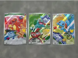 Pokemon First Partner Illustration Collection Series 1 Kanto Gen 1 Starters Set - Image 1