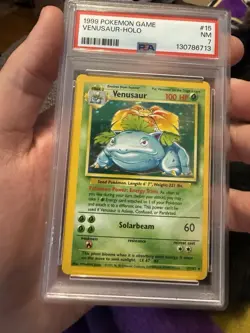 1999 Pokemon Venusaur 15/102 Base Set Unlimited Holo Rare PSA 7 - Image 1