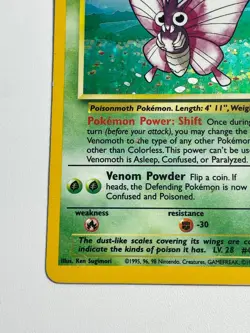 * Pokemon Venomoth 13/64 Jungle Holo Rare Vintage TCG MP/LP - Image 4