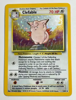 **** Clefable Jungle 1/64 Holo Pokemon - LP - Image 1