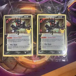 X2 Pokemon TCG Greninja Gold Star SWSH144 Celebrations Black Star Promo - Sealed - Image 1