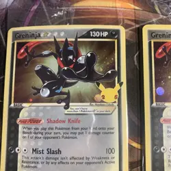 X2 Pokemon TCG Greninja Gold Star SWSH144 Celebrations Black Star Promo - Sealed - Image 5