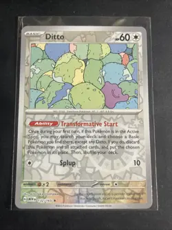 Ditto 132/165 Reverse Holo: Scarlet & Violet 151 Pokemon TCG Near Mint - Image 1