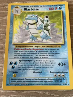 Blastoise 2/102 Error Crimped Base Set Unlimited DUTCH Pokemon Card - Image 5
