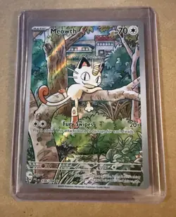 Pokemon Meowth 106/094 Phantasmal Flames Full Art Holo Rare 70HP Card - Image 1