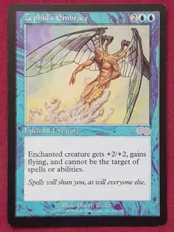 Magic The Gathering URZA'S SAGA ZEPHID'S EMBRACE blue card MTG - Image 1