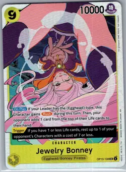 Jewelry Bonney OP13-108 SR Carrying On His Will - One Piece Card - NM - Image 1