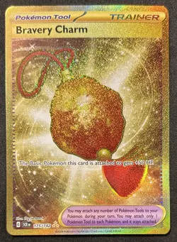 Pokemon Stellar Crown Barvery Charm 175/142 Hyper Rare Gold Card NM - Image 1
