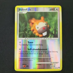 Bidoof 54/100 Stormfront Reverse Holo Clay Yuka Morii 2008 Nintendo Pokemon Card - Image 1