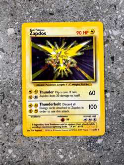 Pokemon TCG Cards Zapdos 16/102 Base Set Holo Rare NM - Image 1