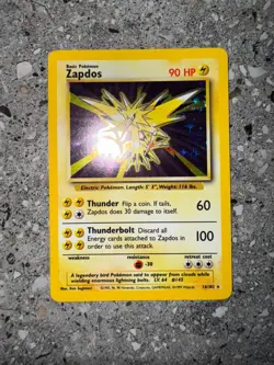 Pokemon TCG Cards Zapdos 16/102 Base Set Holo Rare NM - Image 3
