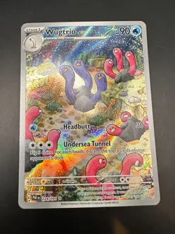 Wugtrio Illustration Rare Pokemon Card Scarlet Violet Paldean Fates 224/091 - Image 1
