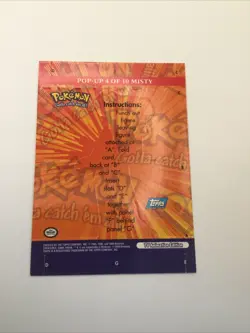 Misty (Kasumi), Topps Pop-Up 4 of 10 (Blue Label), M/NM, Pokemon TCG - Image 3