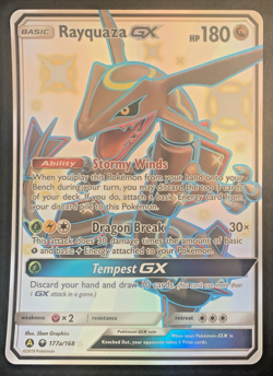 Rayquaza GX 177A/168 Alternate Art Holo JUMBO Promo Pokemon NM in Top Loader - Image 1
