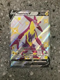 Pokemon TCG Cards Toxtricity V SV112/SV122 Shining Fates Shiny Ultra Rare MINT - Image 1