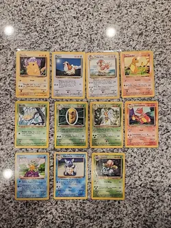 Pokemon Base Set Card Lot - 11 Cards - Image 1