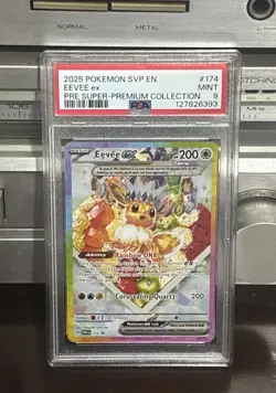 2025 POKEMON SVP EN EEVEE ex #174 MINT PRE SUPER-PREMIUM COLLECTION PSA 9 - Image 1