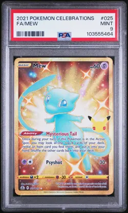 2021 POKEMON CELEBRATIONS #025 FA/MEW PSA 9 - Image 1