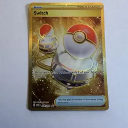 Pokemon TCG Switch 206/165 Hyper Rare Gold Scarlett & Violet 151 - Image 1