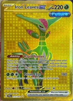 Iron Leaves ex Gold Hyper Rare - 213/162 - Temporal Forces Pokemon 2024 - Image 1